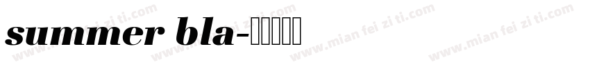 summer bla字体转换